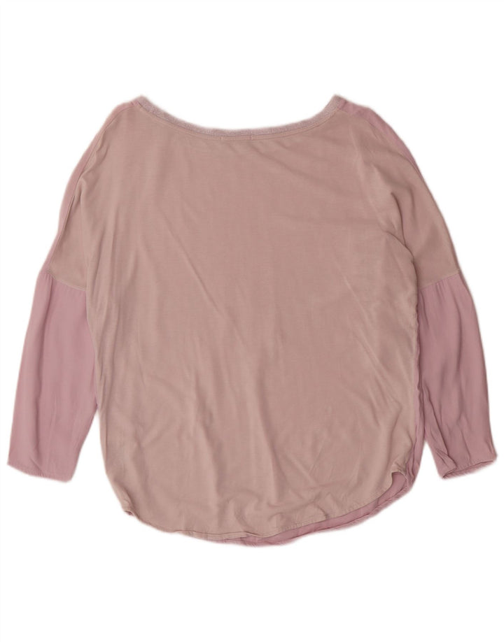 MASSIMO DUTTI Blusa extragrande para mujer UK 10 Small Pink Colourblock