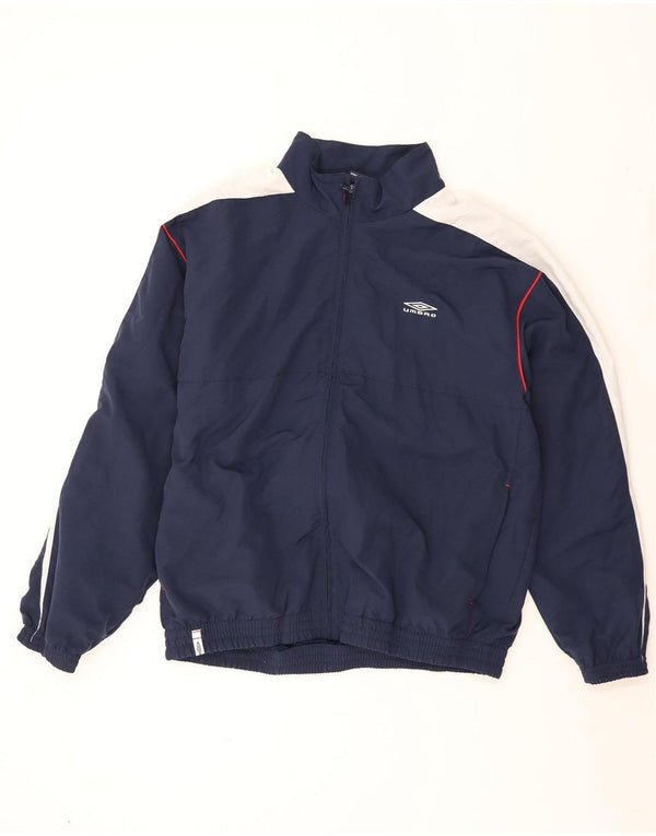Umbro Hombre Gráfico Chándal Top Chaqueta XL Azul Marino Colorblock Poliéster