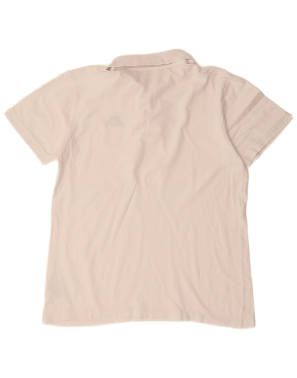 KAPPA Polo para hombre grande de algodón blanco
