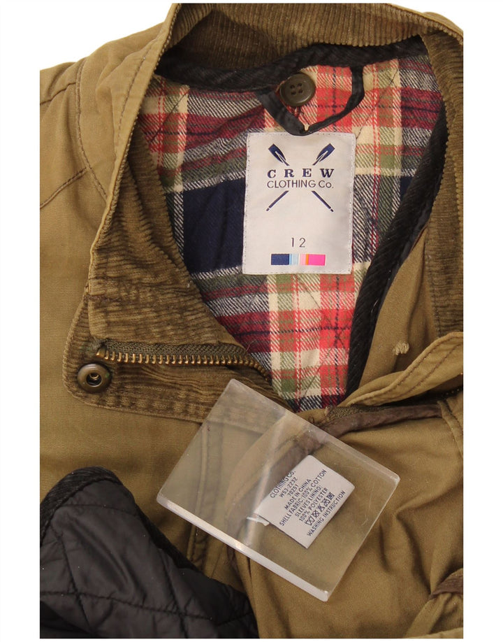 Crew Clothing Chaqueta utilitaria para mujer Reino Unido 12 Algodón caqui mediano