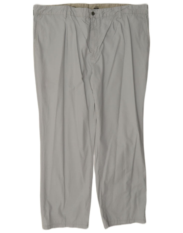 Dockers Pantalón chino con pinzas para hombre W42 L29 Gris