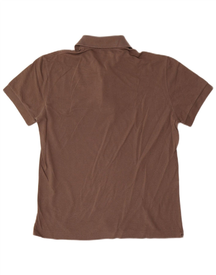 Lacoste Polo para hombre talla 3 pequeño algodón marrón