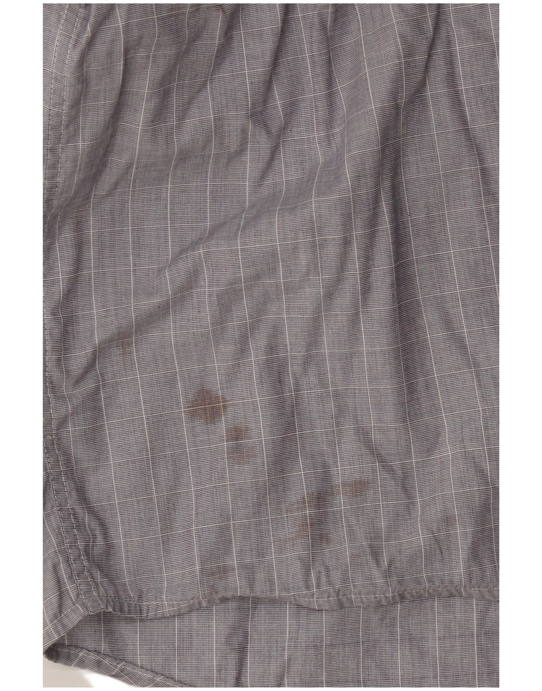 Camisa Lacoste Hombre Talla 42 Algodón Cuadros Gris Grande