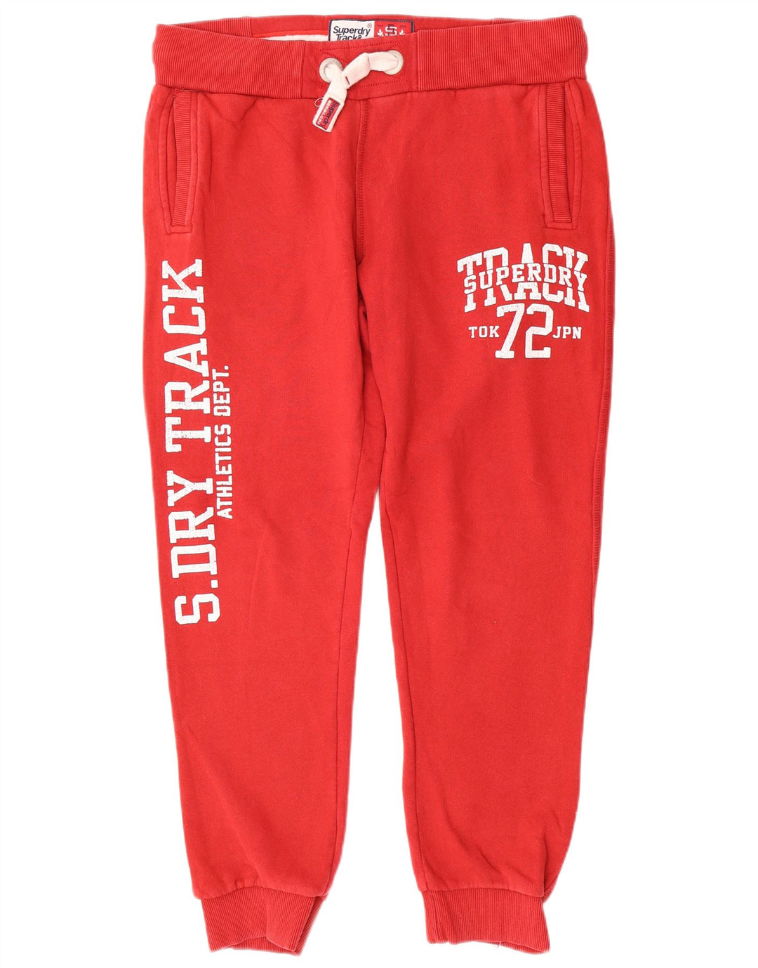 SUPERDRY Pantalones de chándal con gráfico Track & Field para hombre Joggers Large Red