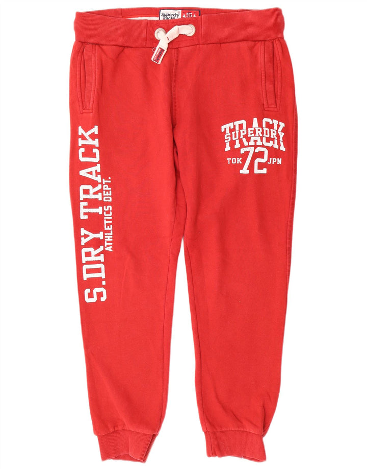 SUPERDRY Pantalones de chándal con gráfico Track & Field para hombre Joggers Large Red