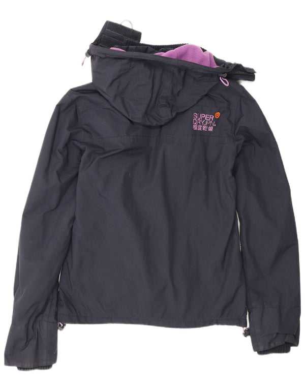 Superdry Chaqueta Cortavientos con Capucha Windcheater para Mujer UK 6 XS Azul Marino