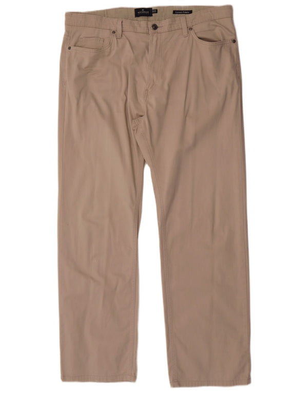 Marks & Spencer Pantalones informales rectos para hombre W38 L31 Algodón beige