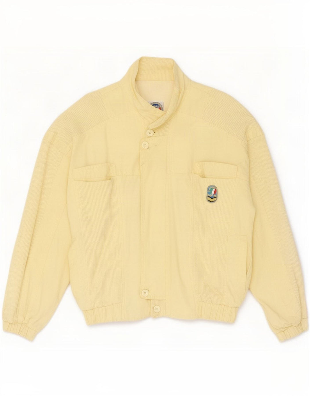 POP 84 Chaqueta bomber para hombre UK 40 Grande Algodón amarillo