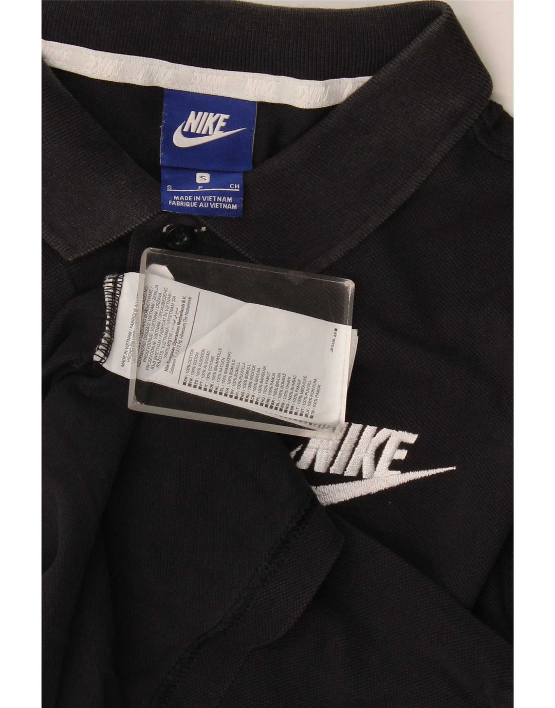 Polo Nike Hombre Pequeño Algodón Negro