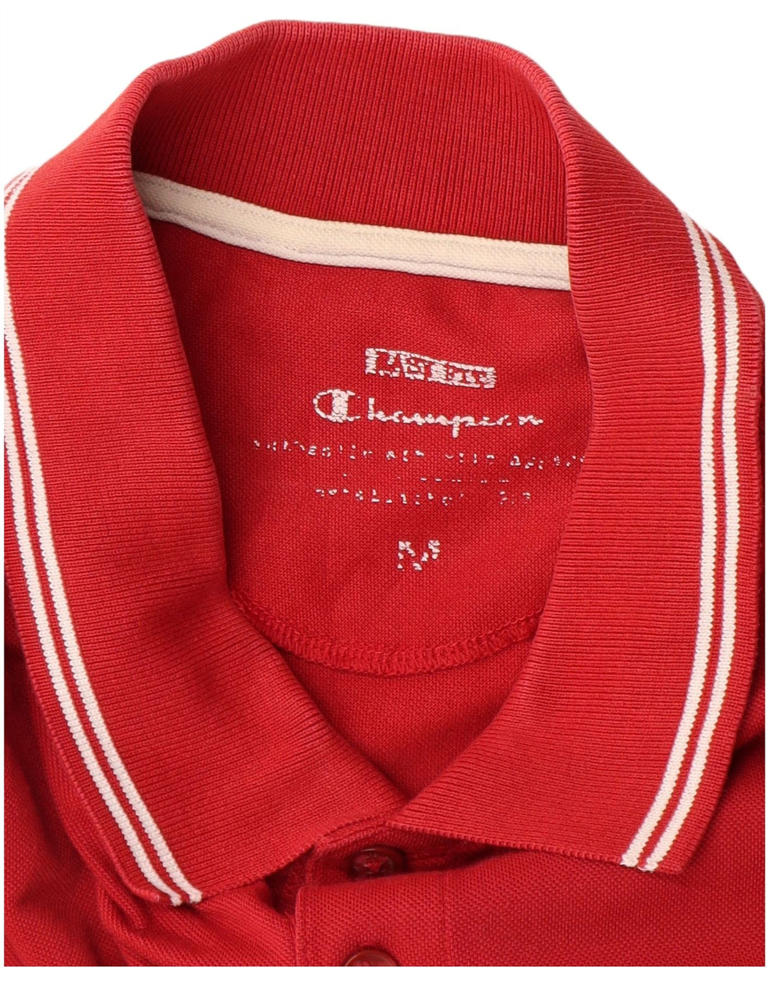 Champion Polo De Ajuste Fácil Para Hombre Algodón Rojo Medio