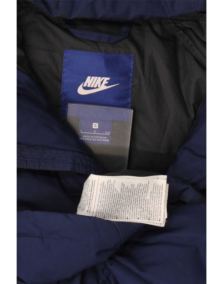 Nike Chaqueta acolchada con capucha para hombre UK 36 Small Azul marino Poliéster