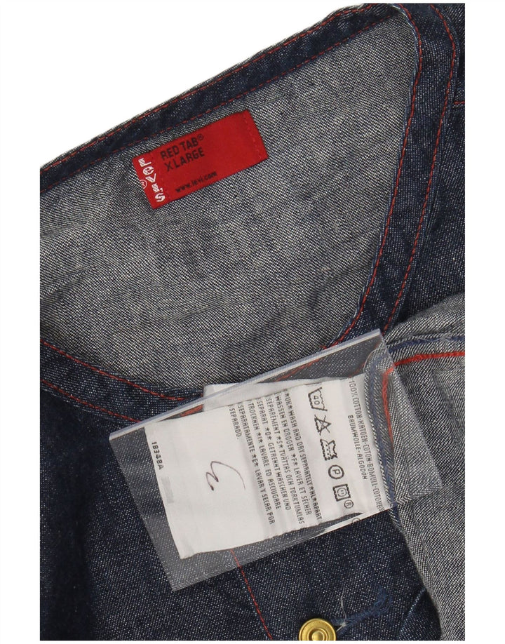 LEVI'S Camisa vaquera tipo pulóver para hombre XL Algodón azul marino