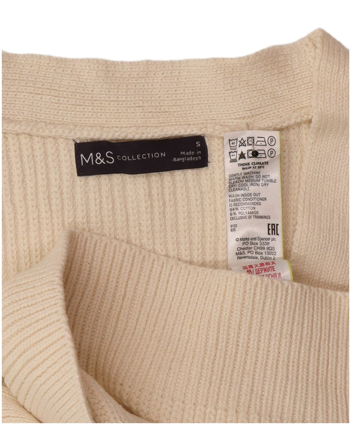 Marks & Spencer - Camiseta sin mangas para hombre, talla pequeña, algodón blanco roto