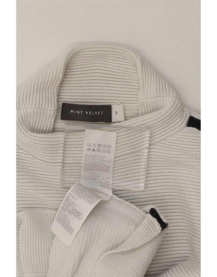 MINT VELVET Womens Turtle Neck Jumper Sweater UK 10 Small White Vintage MINT VELVET and Second-Hand MINT VELVET from Messina Hembry 