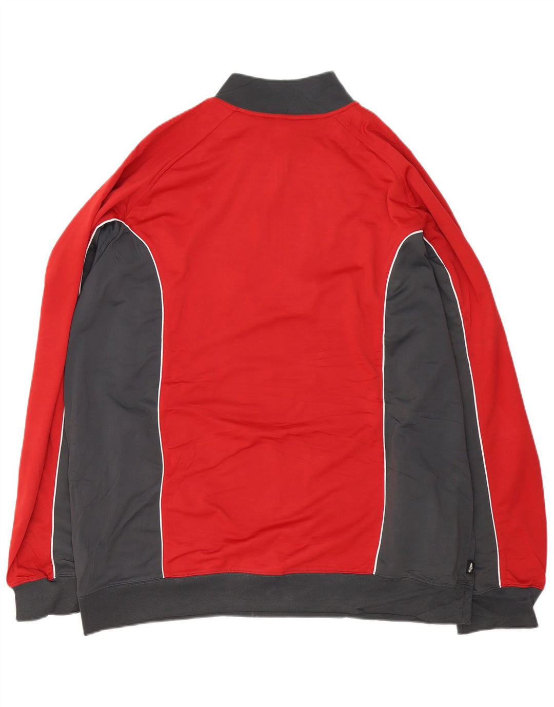 ADIDAS Sudadera con cuello y cremallera para hombre Jersey 2XL Poliéster con bloques de color rojo