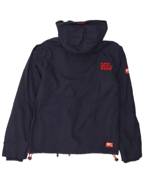 Superdry Chaqueta Cortavientos Gráfica para Mujer UK 44 Azul Marino Mediano