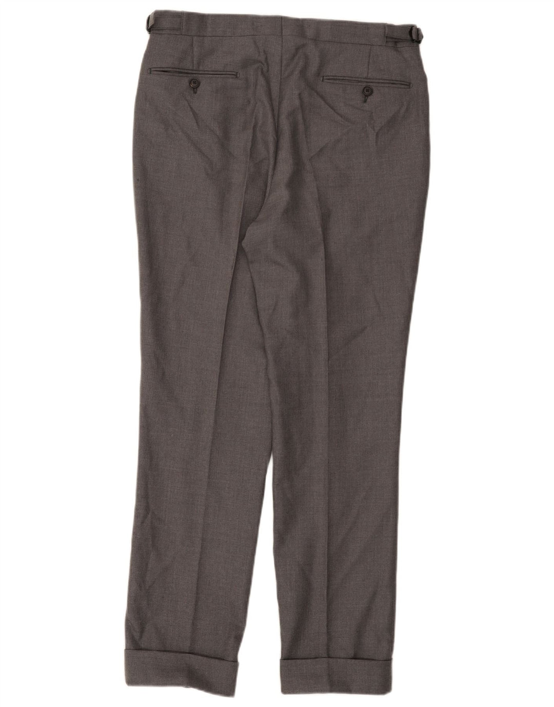 GIEVES & HAWKES Pantalón de traje recto para hombre W32 L30 Lana gris