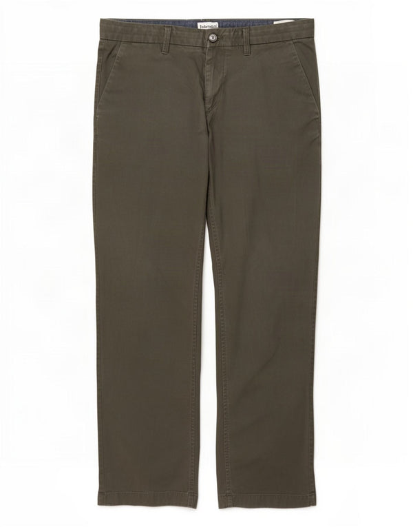 Timberland Mens Straight Chino Trousers W34 L32 Grey Cotton