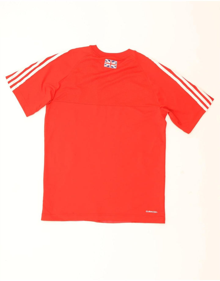 ADIDAS Mens Team GB Graphic Camiseta Top Pequeño Rojo Poliéster
