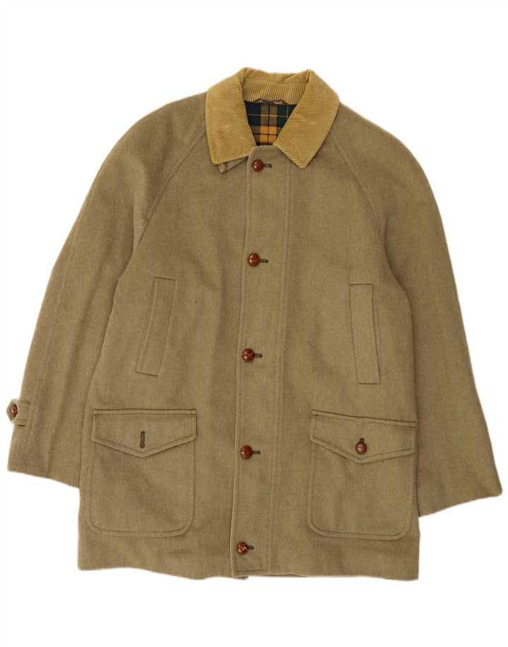 Vintage hombres abrigo Reino Unido 40 grande caqui