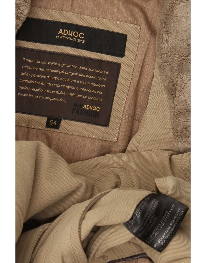 Adhoc Chaqueta acolchada con capucha para hombre IT 54 2XL Poliéster beige