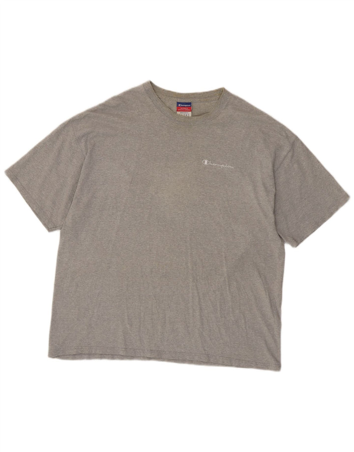 CHAMPION Camiseta para hombre Top grande de algodón moteado gris