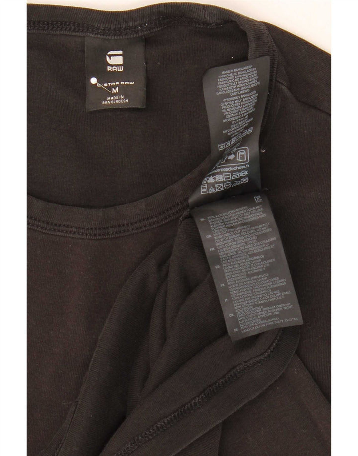 G-Star Hombre Camiseta Top Medium Negro Algodón