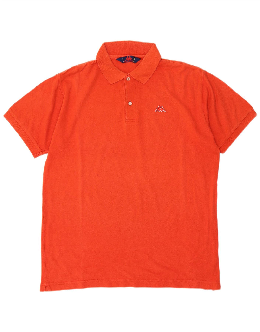 KAPPA Polo Hombre Grande Naranja Algodón