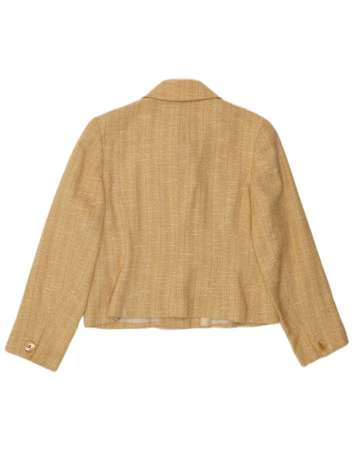 WALLIS Chaqueta tipo blazer de 4 botones para mujer, talla pequeña, talla 40, color beige medio