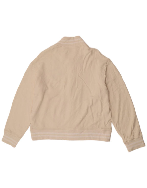 Converse - Chaqueta universitaria gráfica para mujer (talla 40, XL), algodón a rayas blancas