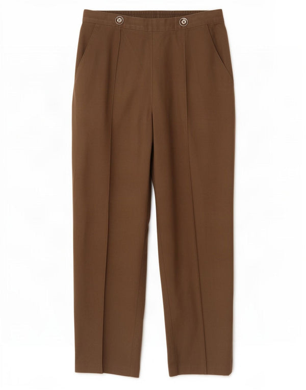 Marks & Spencer Pantalones Casuales Rectos para Mujer UK 8 Small W26 L26 Marrón