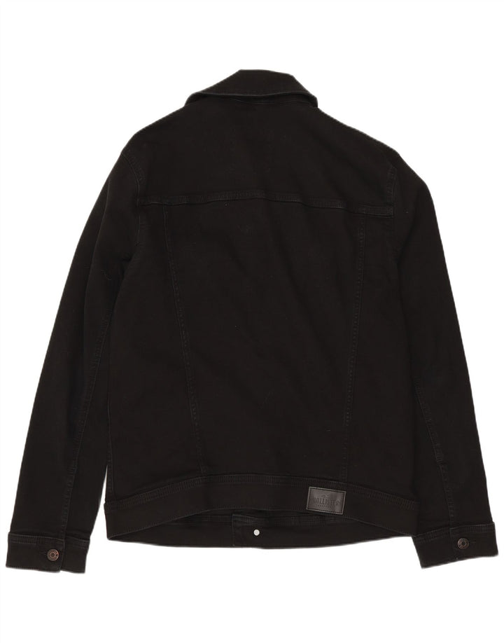 Hollister Chaqueta Vaquera Para Hombre UK 36 Small Algodón Negro