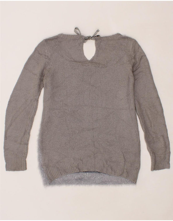 OASIS Womens Boat Neck Jumper Sweater UK 14 Medium Blue Colourblock Vintage Oasis and Second-Hand Oasis from Messina Hembry 
