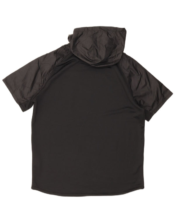 Under Armour Camiseta con gráfico y capucha para hombre, talla grande, color negro