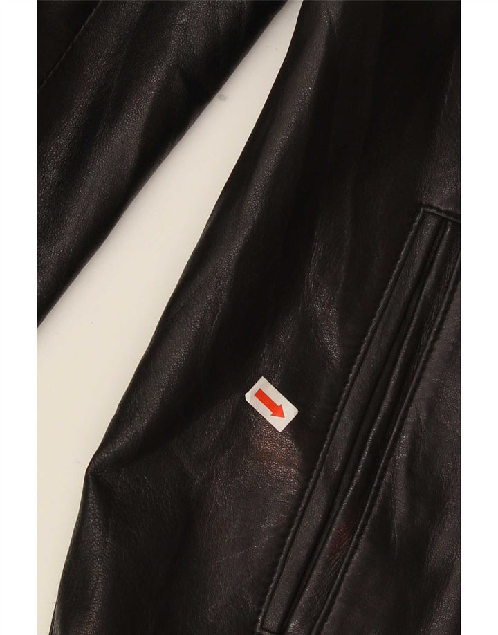 Lavorazione Artigiana Chaqueta de cuero para mujer IT 44 Medium Black Classic