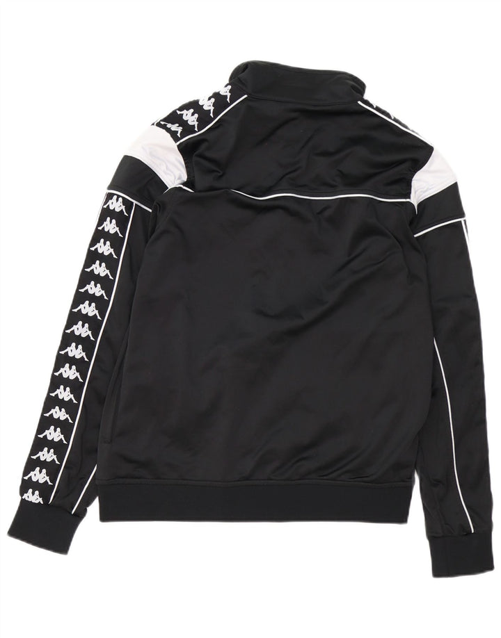 KAPPA Chaqueta superior de chándal con gráfico para mujer UK 40 Medium Black Colourblock