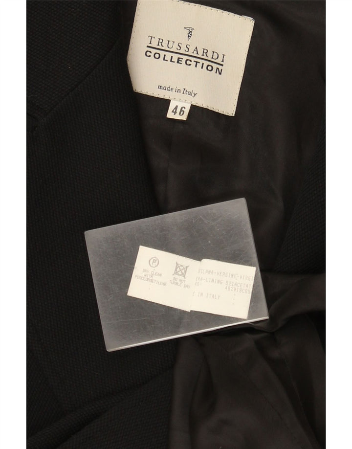 Abrigo Mujer Trussardi IT 46 Grande Lana Negra