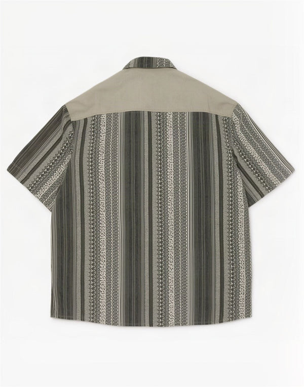 Santoryo Camisa Manga Corta Hombre XL Verde Geométrico