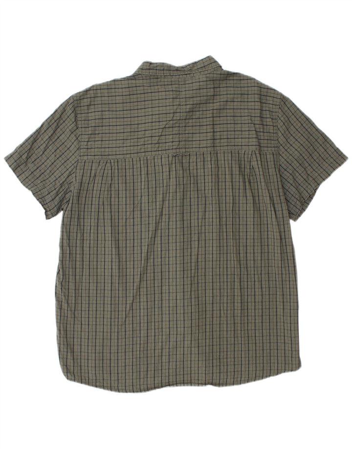 Camisa de manga corta para hombre Mountain Warehouse 2XL Cuadros verdes