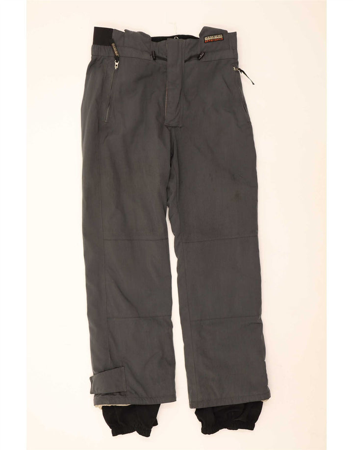 Napapijri Pantalón de esquí con peto para hombre 2XL Gris Poliamida