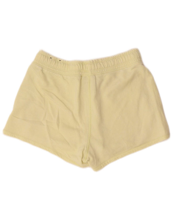 Nike Pantalones cortos deportivos gráficos para mujer UK 10 Small Amarillo Algodón