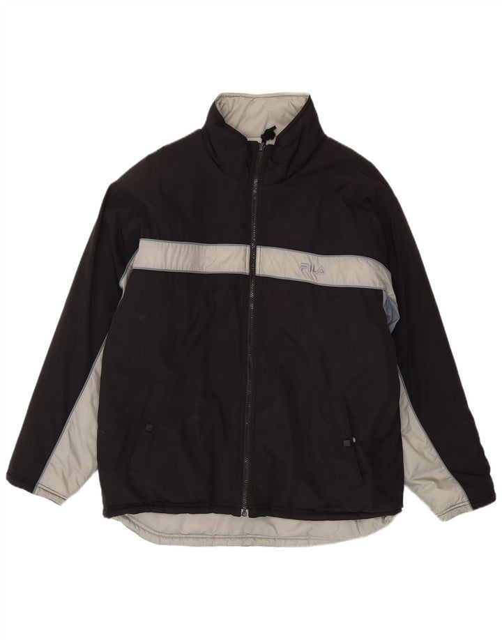 Fila Chaqueta acolchada reversible para hombre IT 50 Large Poliéster con bloques de color negro