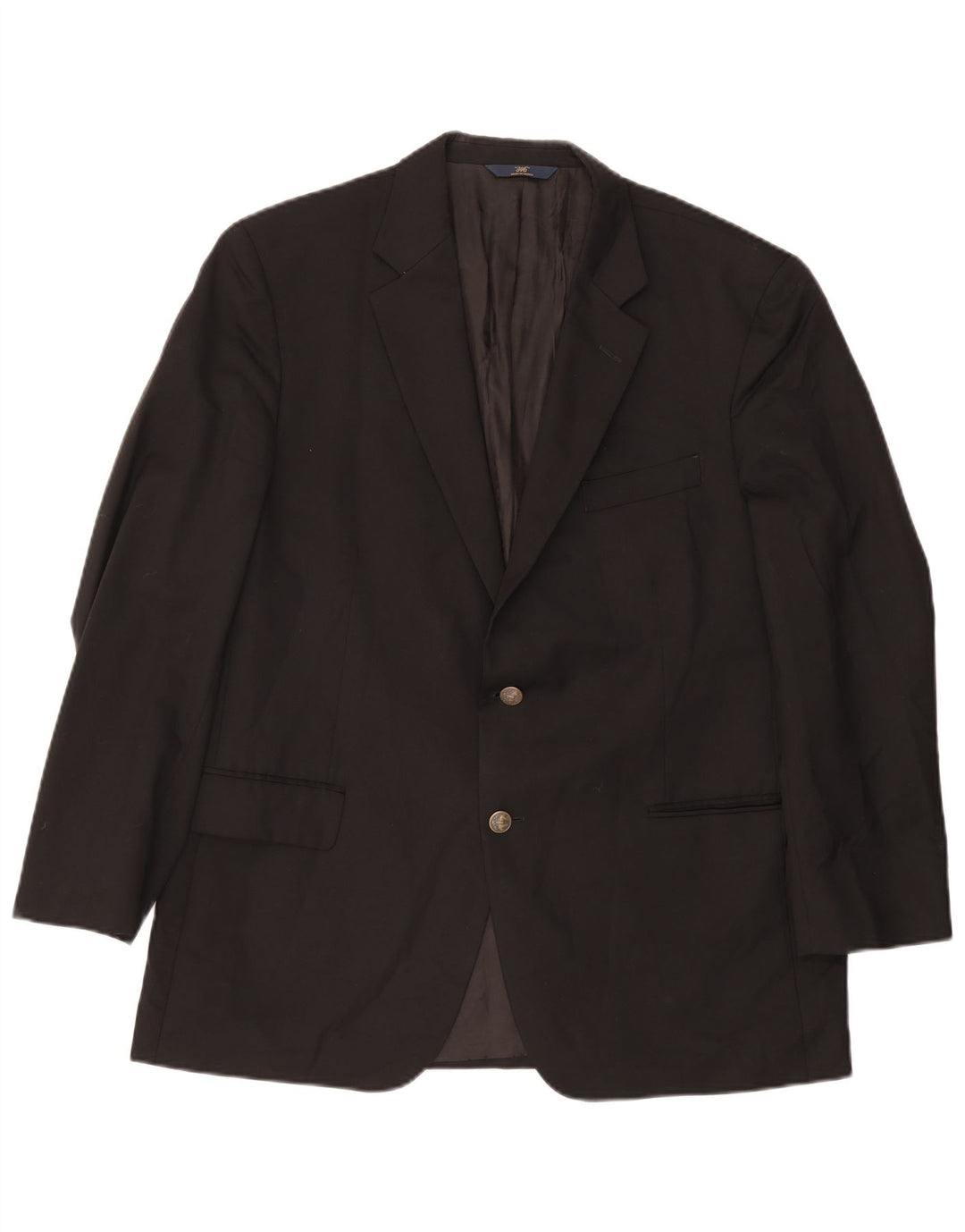 Brooks Brothers Chaqueta tipo blazer de 2 botones para hombre UK 44 2XL Clásico de lana negra