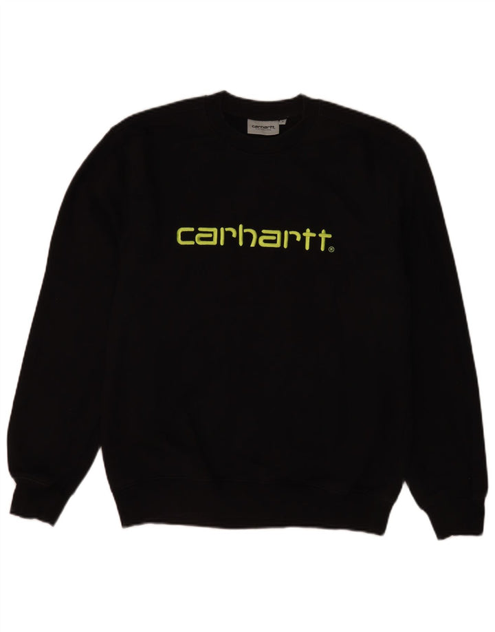Carhartt Hombre Sudadera Gráfica Jersey Pequeño Algodón Negro