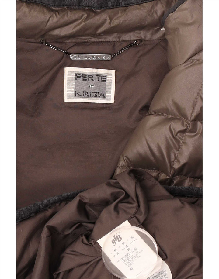 Perte by Krizia Chaqueta Acolchada Mujer UK 22 3XL Marrón Poliamida