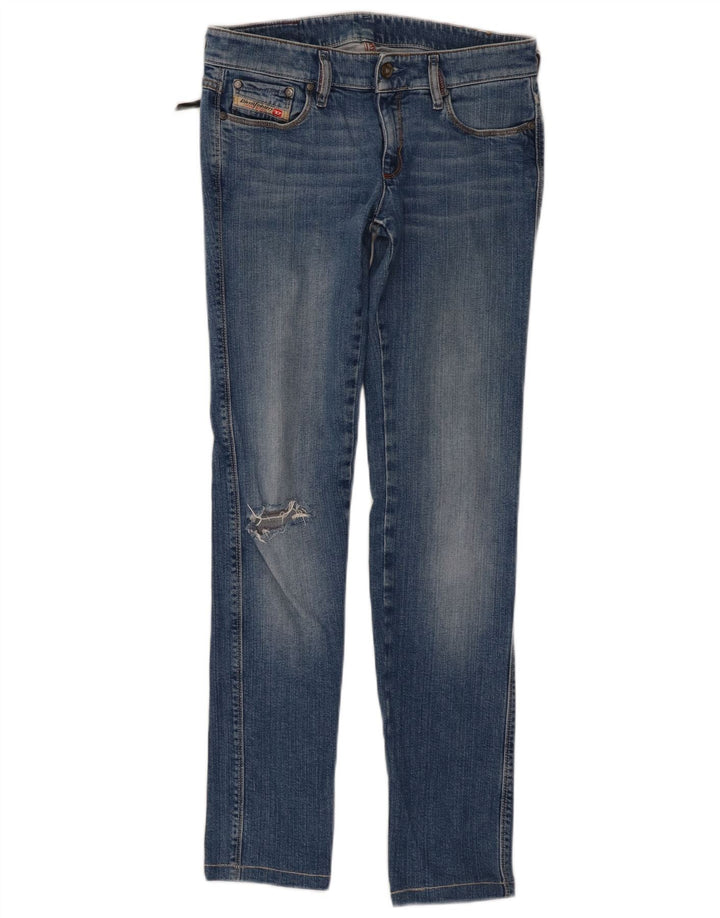 Diesel Mujer Vaqueros Slim Desgastados W27 L31 Algodón Azul
