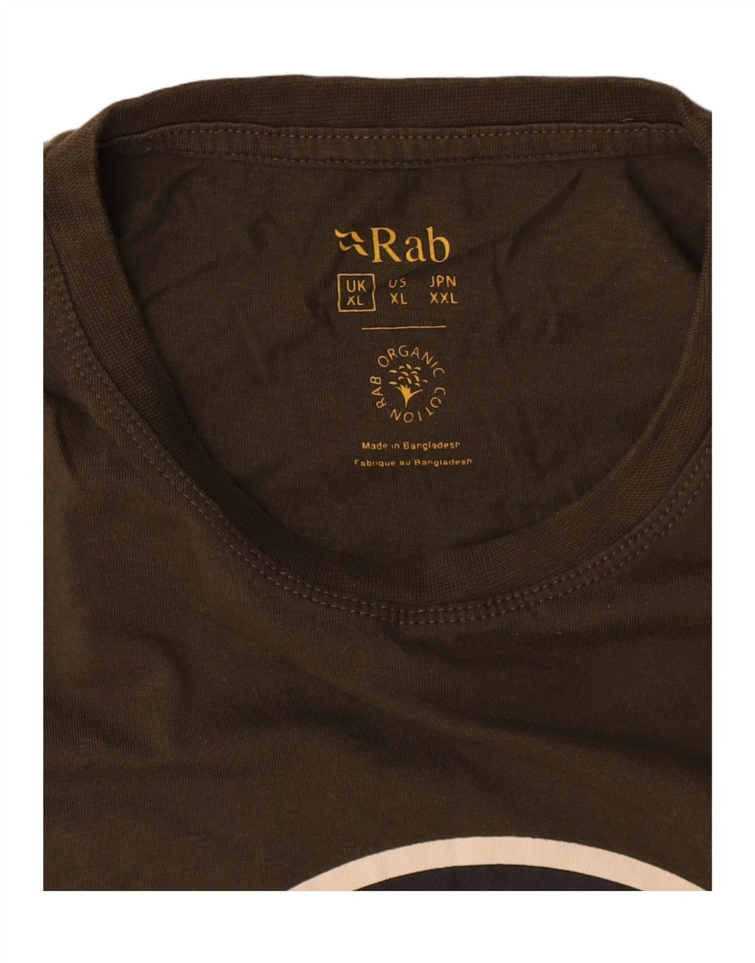 Rab Camiseta Gráfica para Hombre Top XL Caqui Algodón