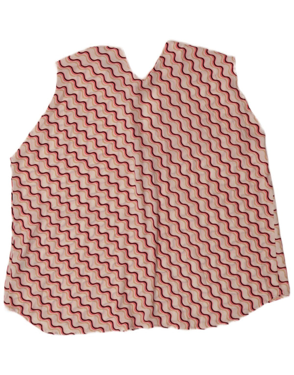MARKS & SPENCER Blusa sin mangas para mujer UK 24 4XL Pink Chevron
