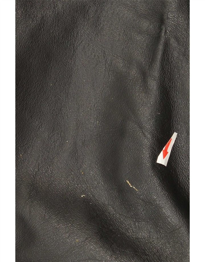 Pantalones de cuero vintage para hombre W36 L31 cuero negro