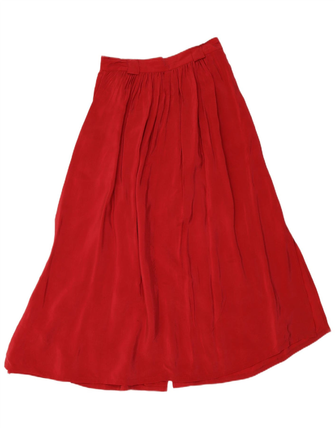 VINTAGE Falda de línea A para mujer EU 38 Mediana W28 Viscosa roja